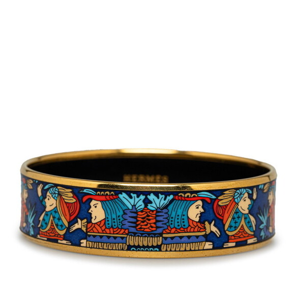 Hermes Jewelry - Authentic Hermes Wide Enamel Bangle Bracelet